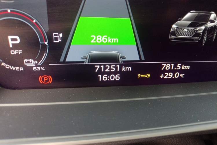 Used Audi Q4 e-tron 2022 40 e-tron Boundary Edition Odometer Close Up