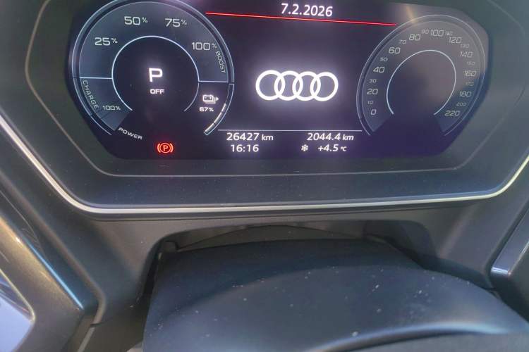 Used Audi Q4 e-tron 2022 50 e-tron quattro Visionary Edition Odometer Close Up