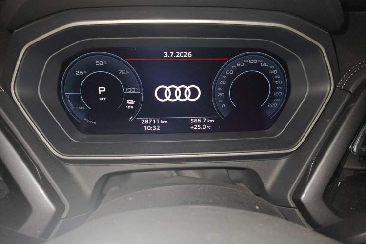 Used Audi Q4 e-tron 2023 40 e-tron Creation Edition Midnight Odometer Close Up