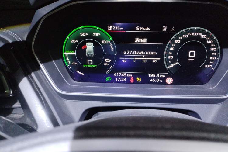 Used Audi Q4 e-tron 2023 50 e-tron quattro Visionary Edition Odometer Close Up