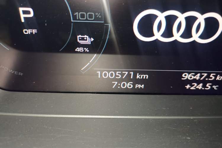 Used Audi Q4 e-tron 2023 40 e-tron Boundary Edition Odometer Close Up