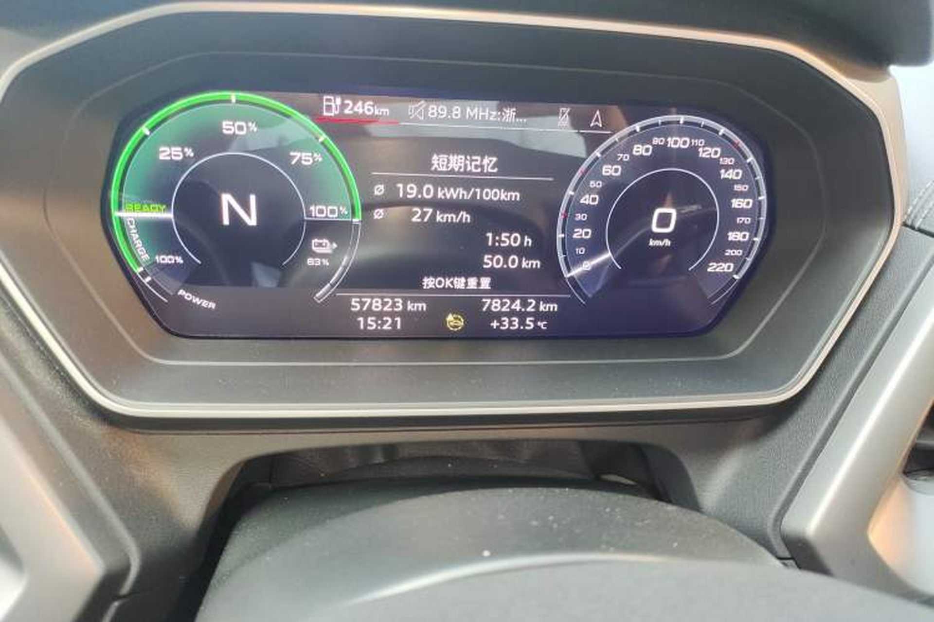 Used Audi Q4 e-tron 2023 40 e-tron Adventure Edition Odometer Close Up