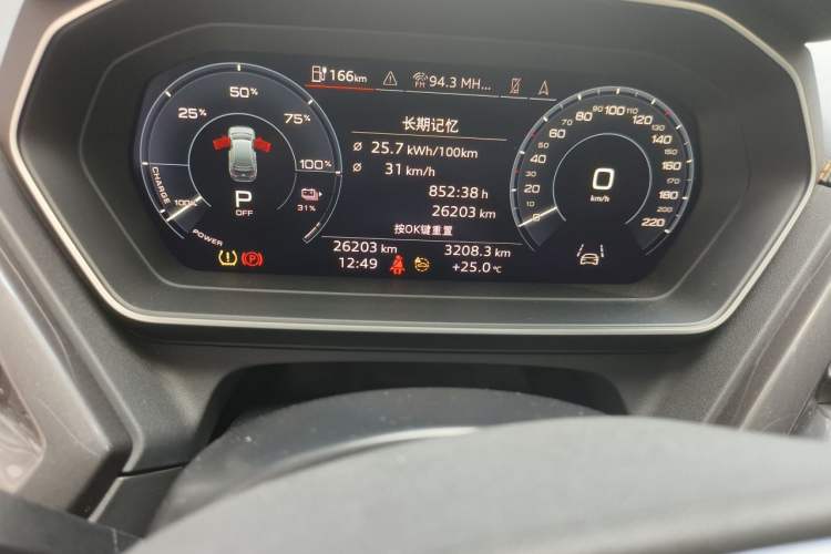 Used Audi Q4 e-tron 2023 40 e-tron Boundary Edition Odometer Close Up