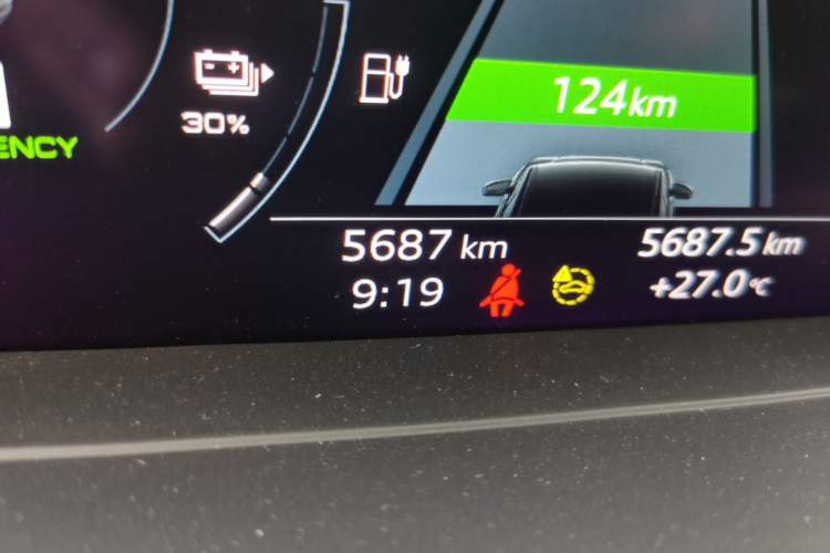 Used Audi Q4 e-tron 2024 40 e-tron Boundary Edition Odometer Close Up
