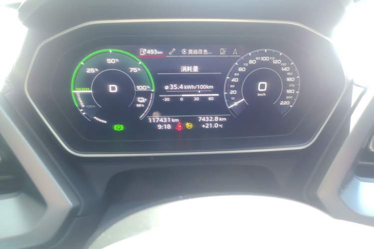 Used Audi Q4 e-tron 2024 40 e-tron Adventure Edition Odometer Close Up