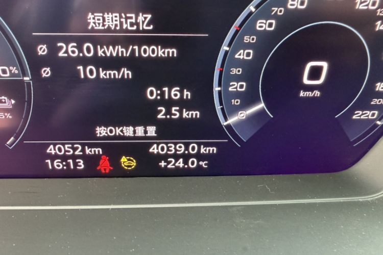 Used Audi Q4 e-tron 2024 40 e-tron Boundary Edition Odometer Close Up