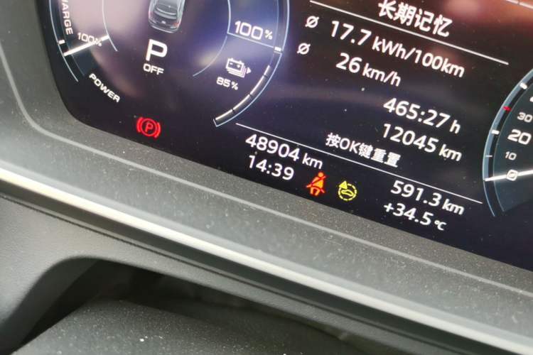 Used Audi Q4 e-tron 2024 40 e-tron Boundary Edition Odometer Close Up