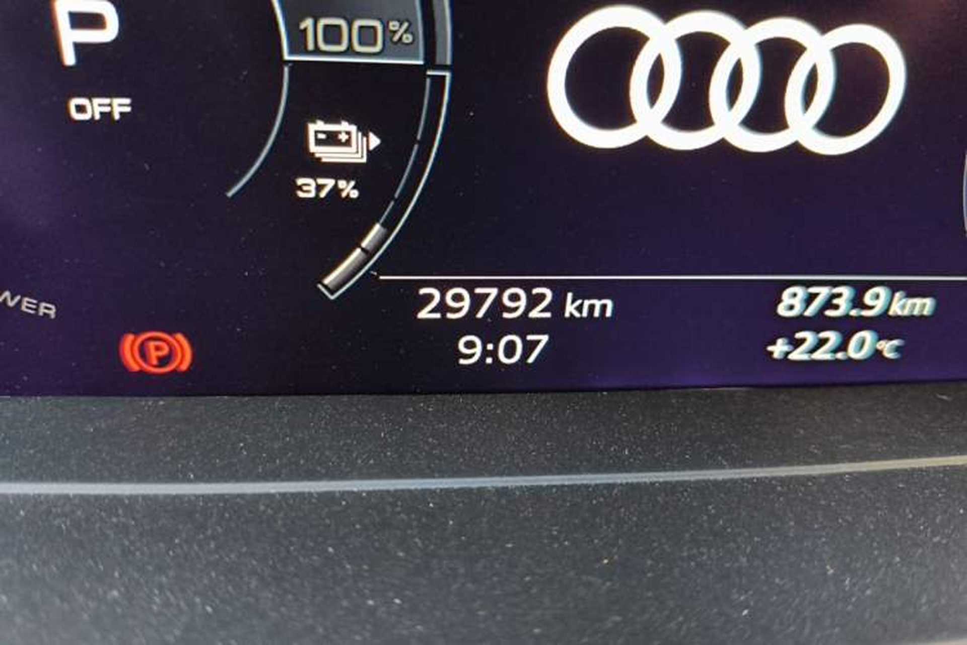 Used Audi Q4 e-tron 2024 40 e-tron Boundary Edition Odometer Close Up