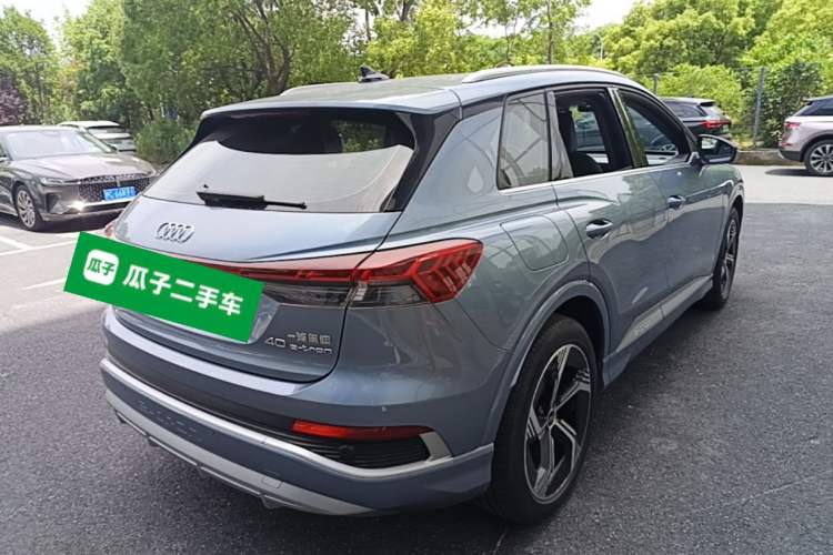 Used Audi Q4 e-tron 2024 40 e-tron Boundary Edition Rear Right 45 Deg