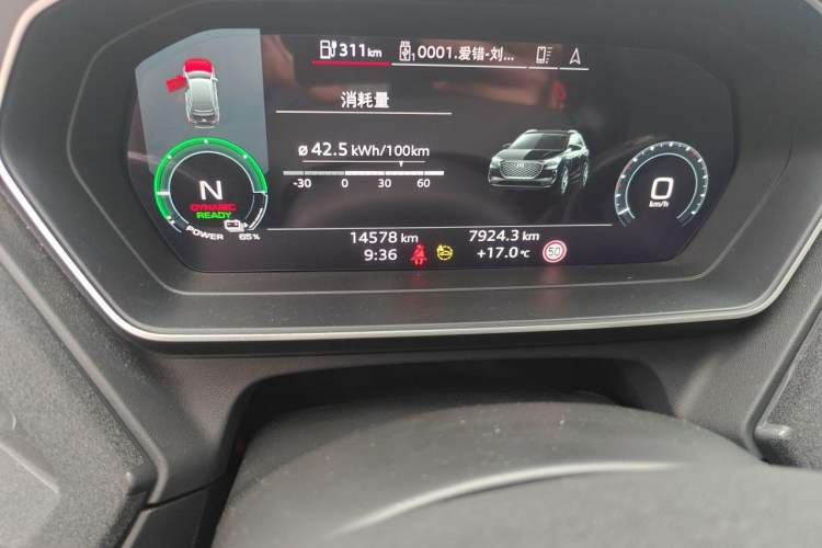 Used Audi Q4 e-tron 2024 40 e-tron Boundary Edition Odometer Close Up