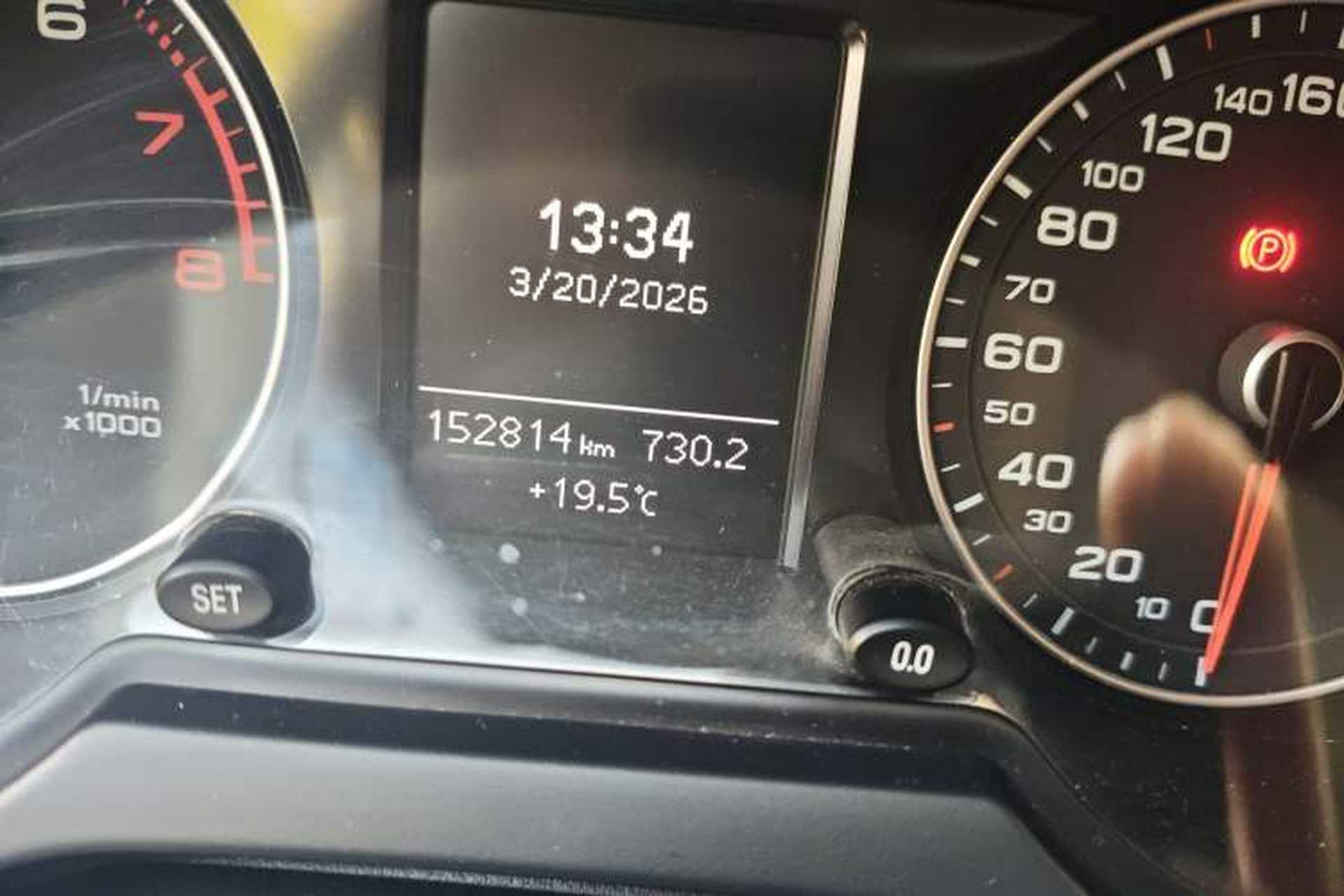 Used Audi Q5 2013 40 TFSI Technology Edition Odometer Close Up