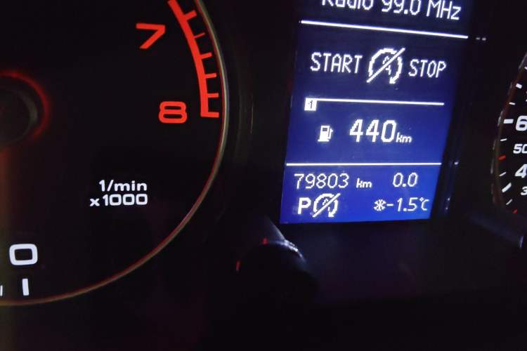 Used Audi Q5 2015 40 TFSI Technology Edition Odometer Close Up