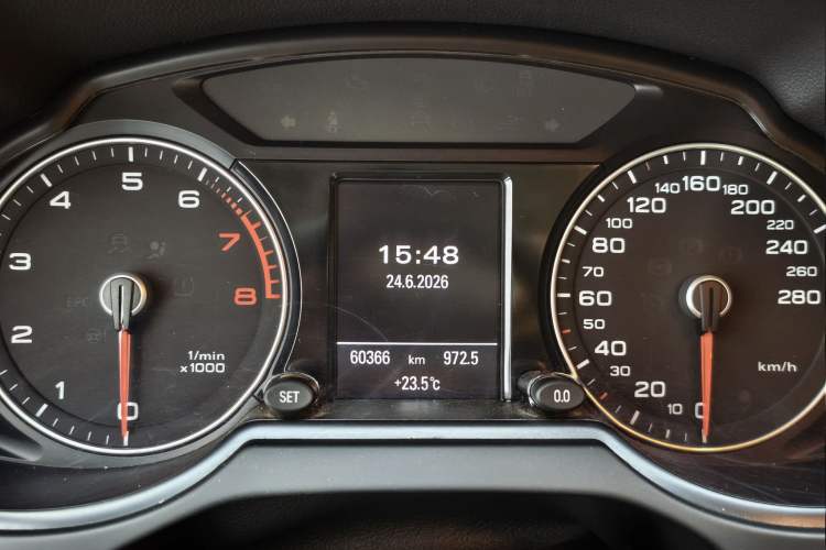 Used Audi Q5 2017 Plus 40 TFSI Technology Model Odometer Close Up