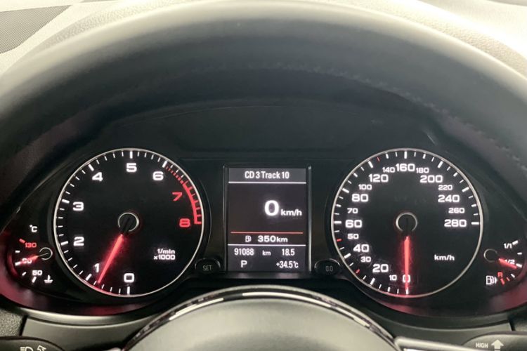 Used Audi Q5 2017 Plus 40 TFSI Technology Model Odometer Close Up