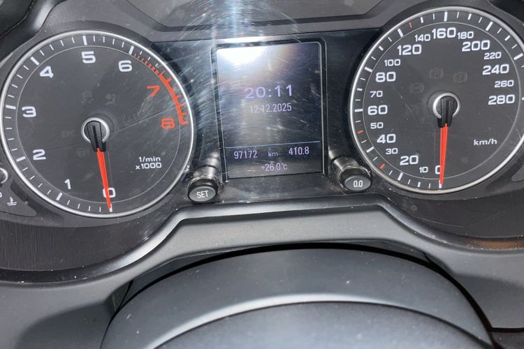 Used Audi Q5 2017 Plus 40 TFSI Technology Model Odometer Close Up