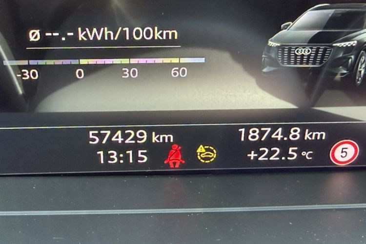 Used Audi Q5 e-tron 2023 40 e-tron Starry Edition Mecha Kit Odometer Close Up