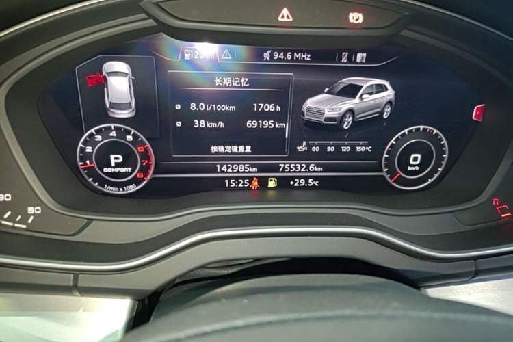 Used Audi Q5L 2018 40 TFSI Prestige Fashion Edition China VI Odometer Close Up