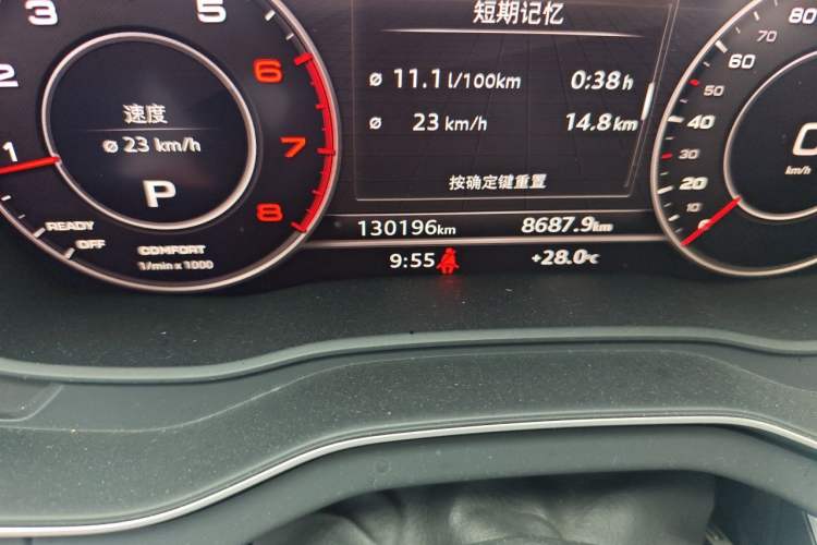 Used Audi Q5L 2018 40 TFSI Prestige Fashion Edition China VI Odometer Close Up