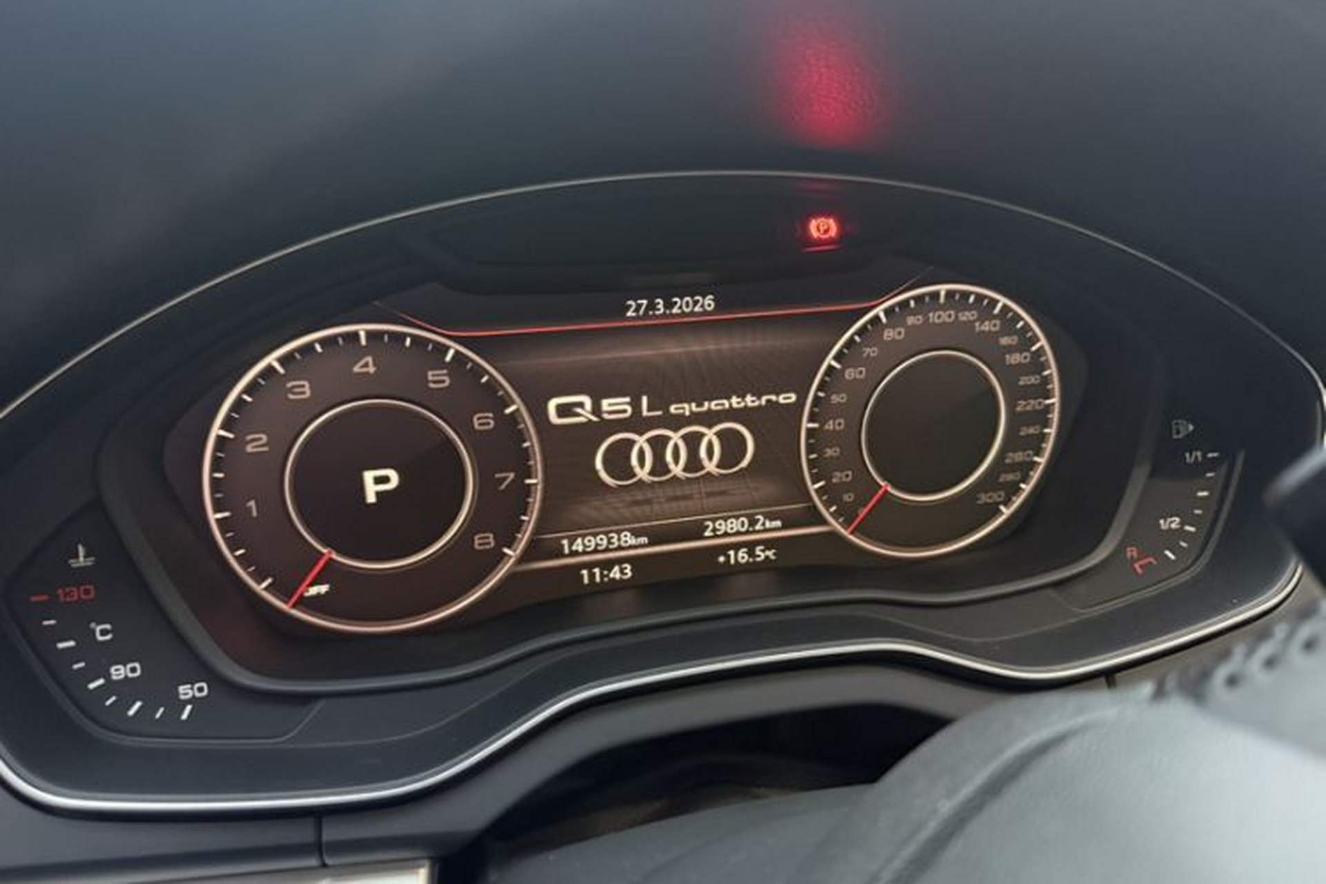 Used Audi Q5L 2018 40 TFSI Prestige Fashion Edition China V Odometer Close Up