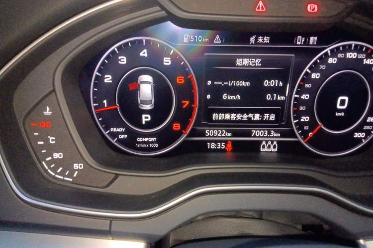 Used Audi Q5L 2018 40 TFSI Prestige Fashion Edition China V Odometer Close Up