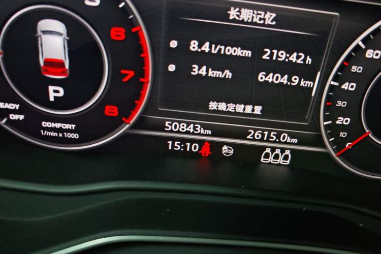 Used Audi Q5L 2018 40 TFSI Prestige Fashion Edition China VI Odometer Close Up