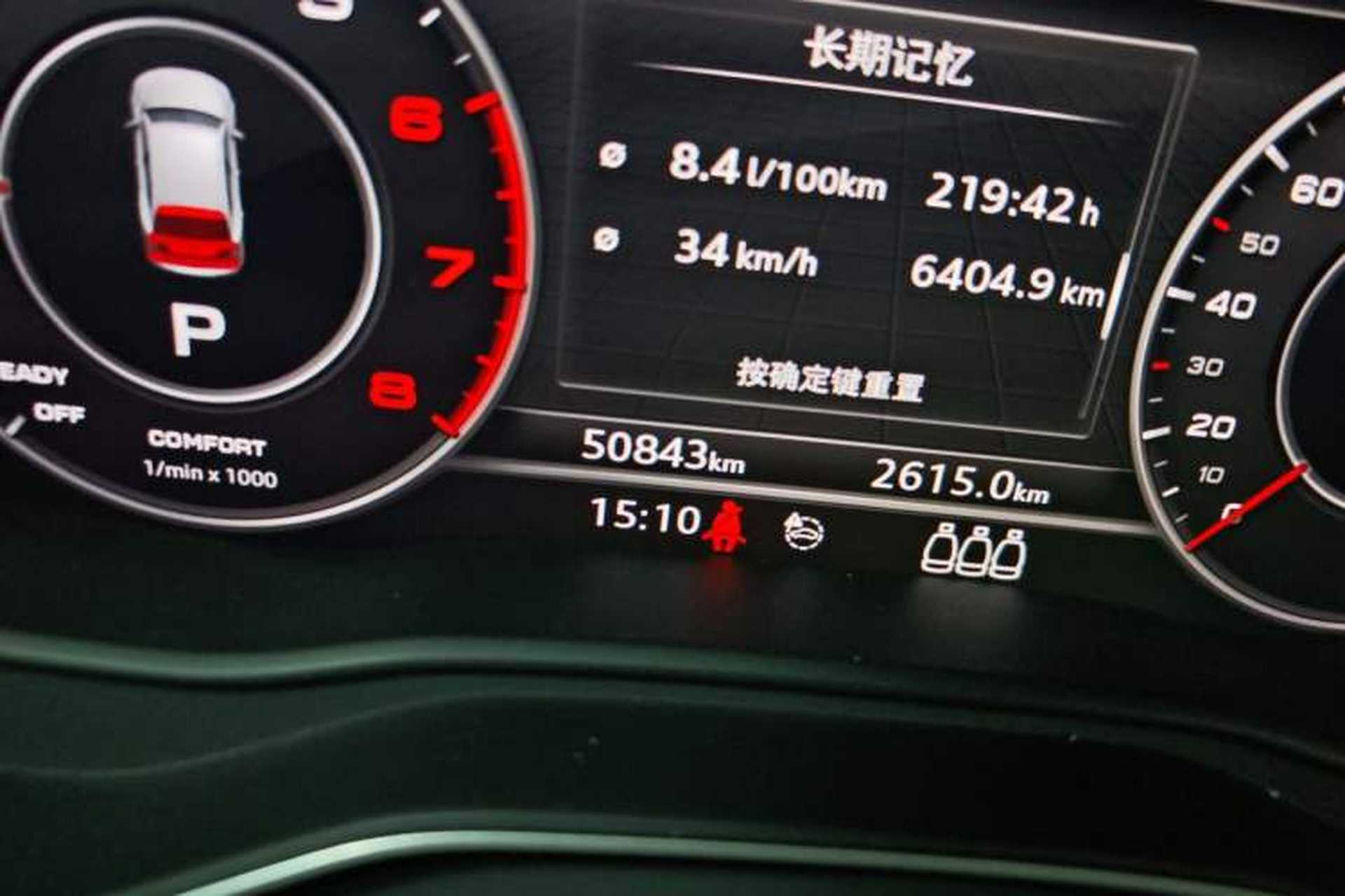 Used Audi Q5L 2018 40 TFSI Prestige Fashion Edition China VI Odometer Close Up