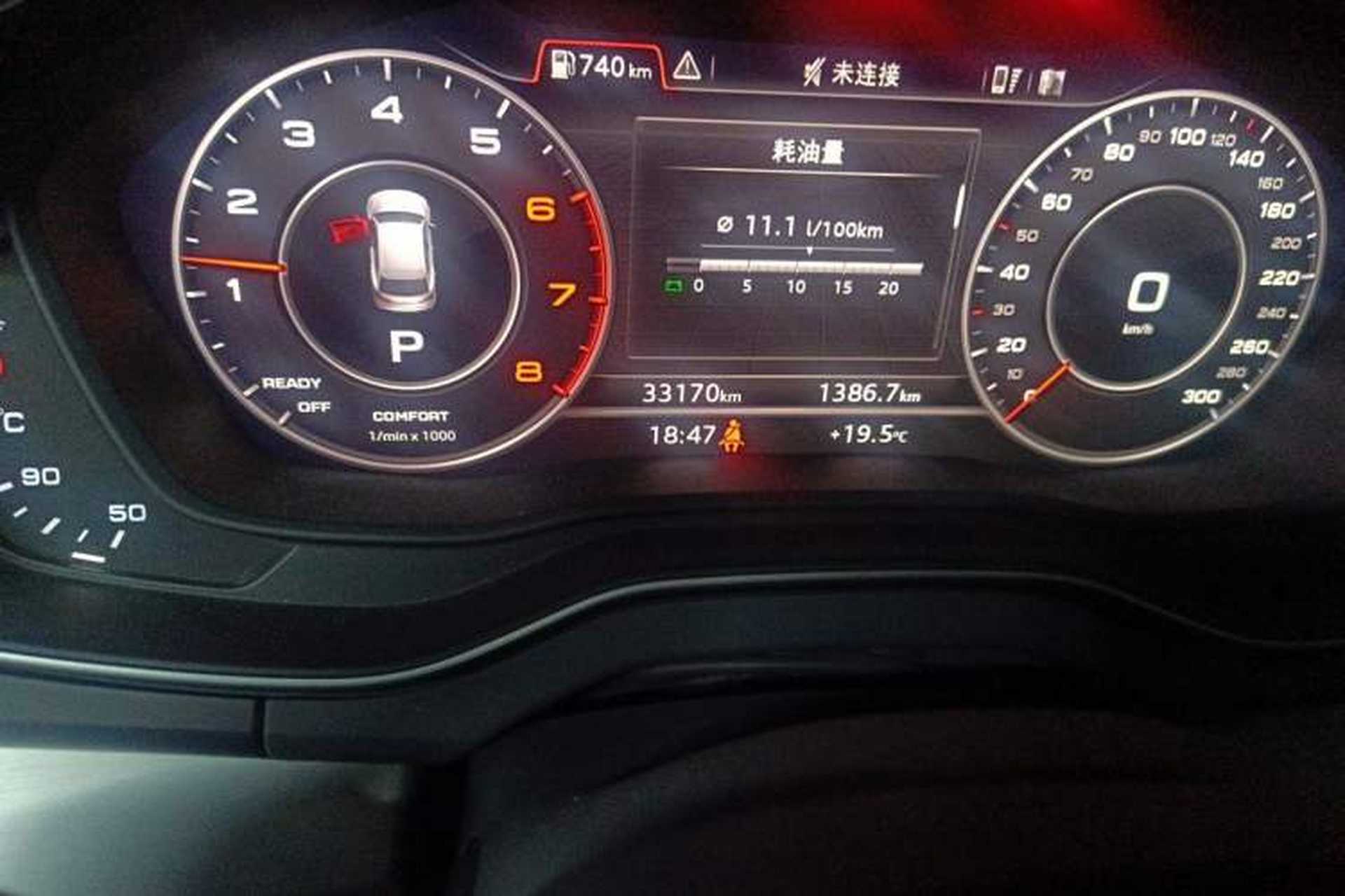 Used Audi Q5L 2018 40 TFSI Prestige Fashion Edition China V Odometer Close Up