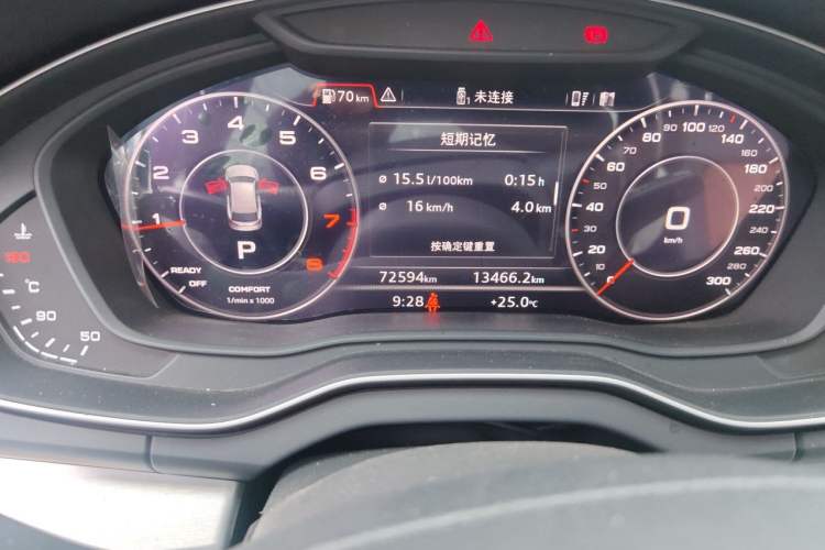 Used Audi Q5L 2020 Updated 40 TFSI Prestige Fashion Edition Odometer Close Up