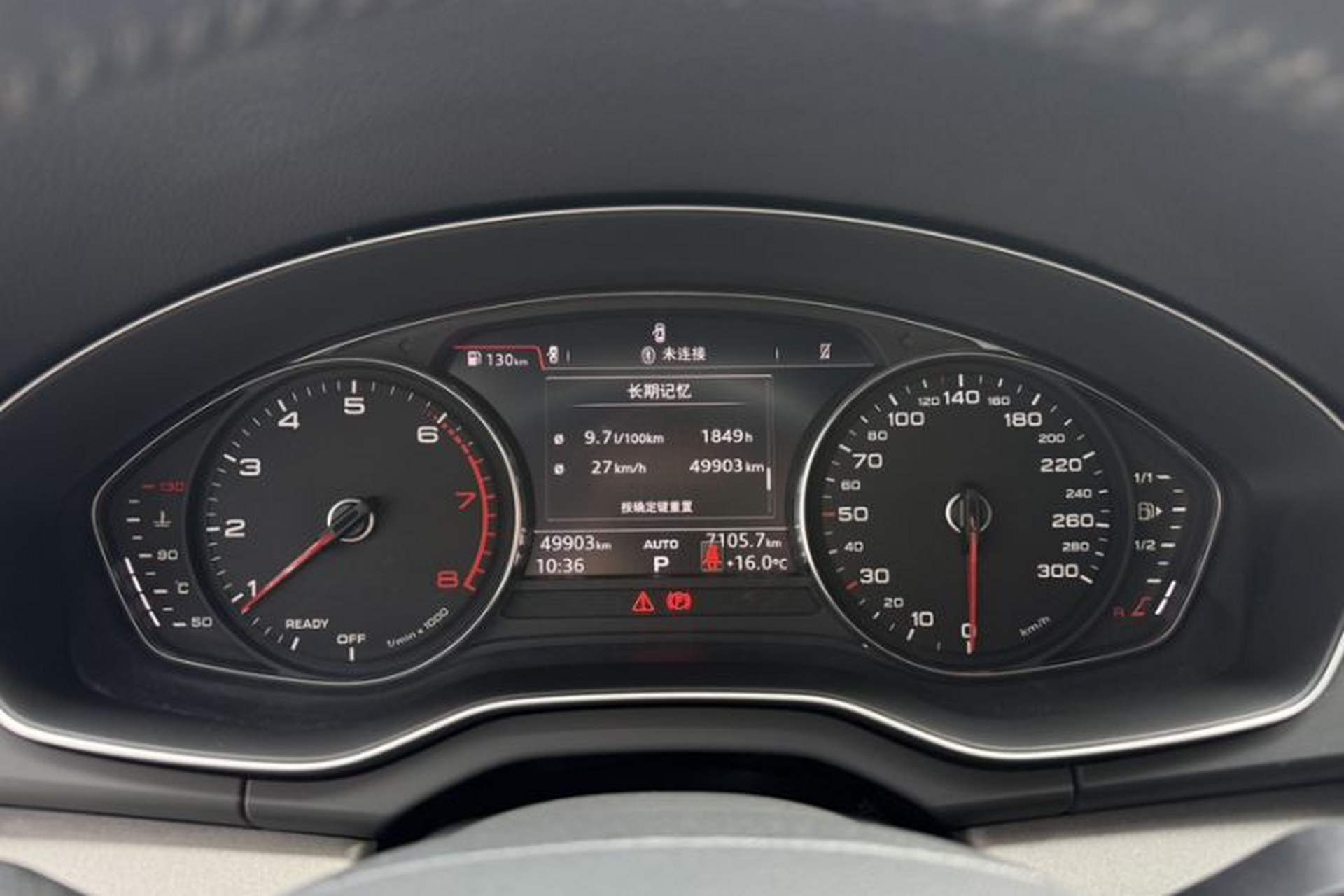 Used Audi Q5L 2020 40 TFSI Prestige Edition Odometer Close Up