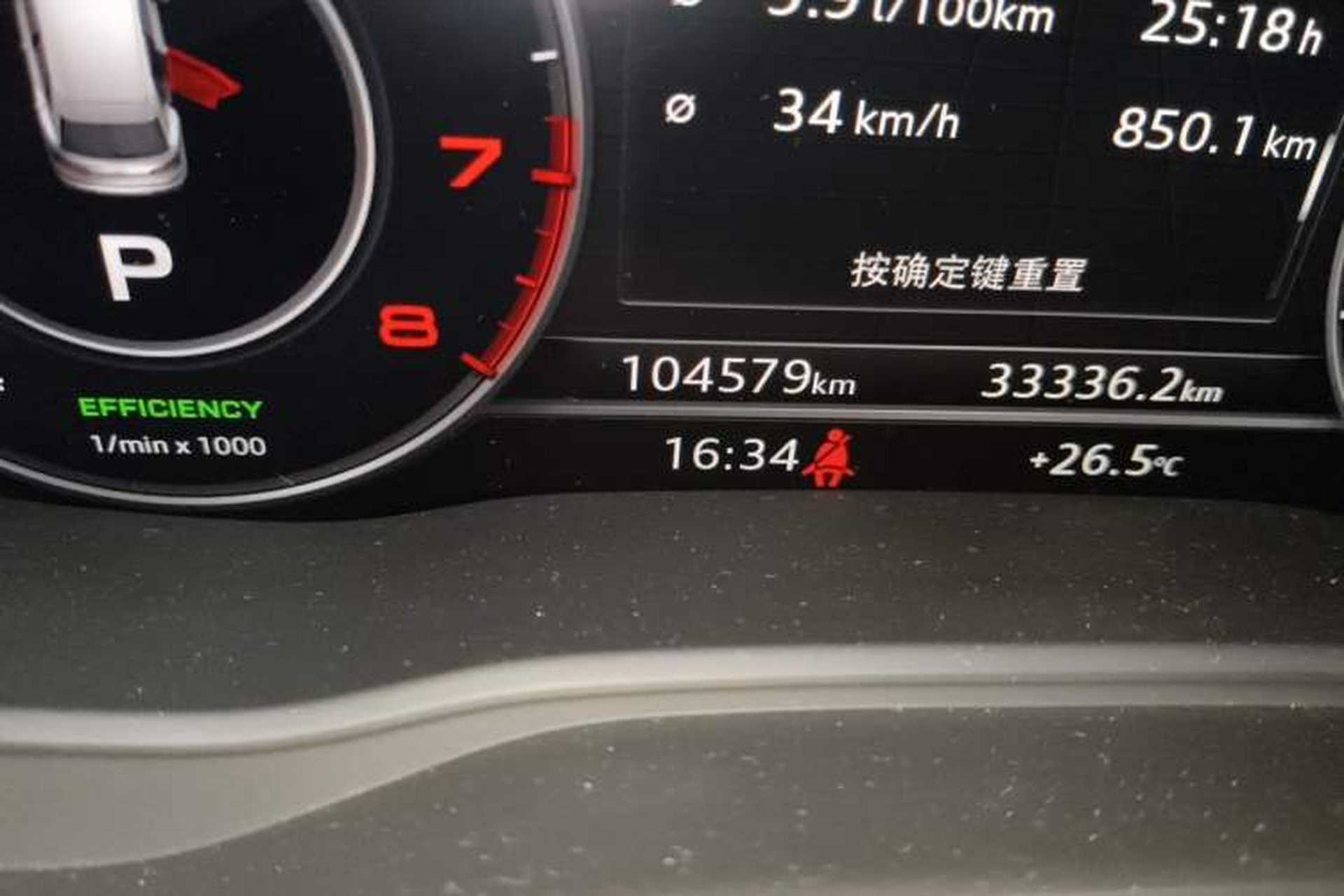 Used Audi Q5L 2020 45 TFSI Prestige Sport Edition Odometer Close Up