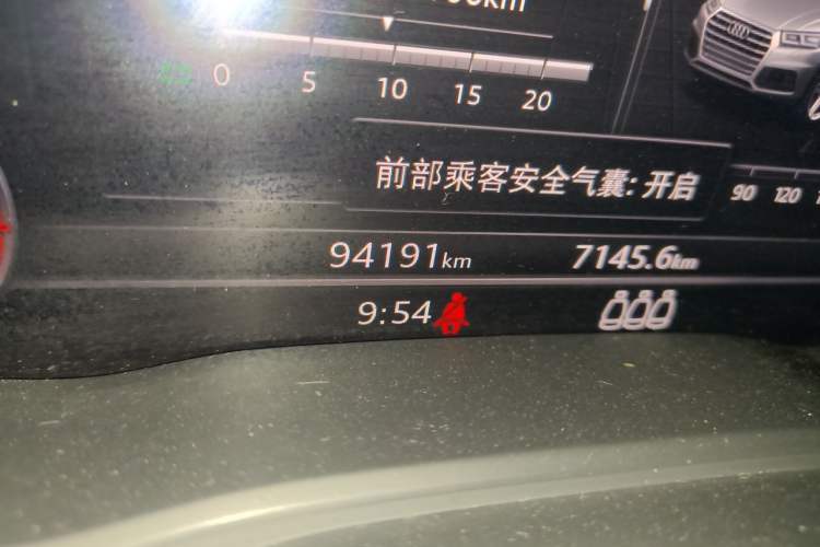 Used Audi Q5L 2020 Updated 40 TFSI Prestige Fashion Edition Odometer Close Up