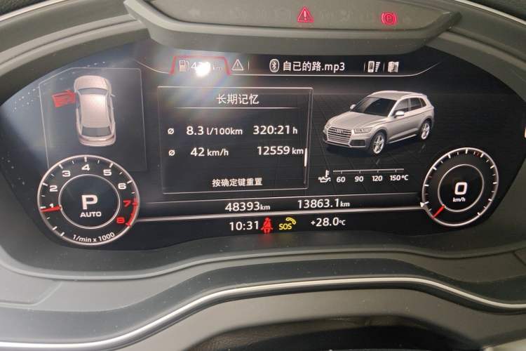 Used Audi Q5L 2020 Updated 40 TFSI Prestige Fashion Edition Odometer Close Up