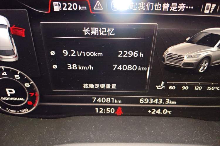 Used Audi Q5L 2020 Updated 40 TFSI Prestige Fashion Edition Odometer Close Up