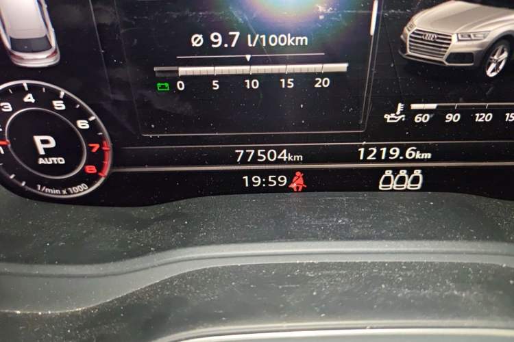 Used Audi Q5L 2020 45 TFSI Prestige Fashion Model Odometer Close Up