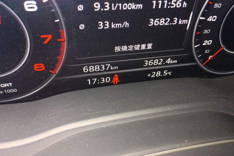 Used Audi Q5L 2020 Updated 40 TFSI Prestige Fashion Edition Odometer Close Up