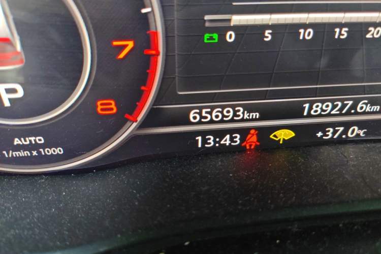Used Audi Q5L 2020 Updated 40 TFSI Prestige Fashion Edition Odometer Close Up