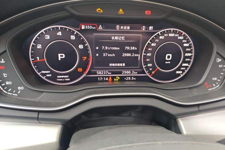 Used Audi Q5L 2020 Updated 40 TFSI Prestige Fashion Edition Odometer Close Up