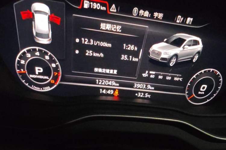 Used Audi Q5L 2020 Updated 40 TFSI Prestige Fashion Edition Odometer Close Up