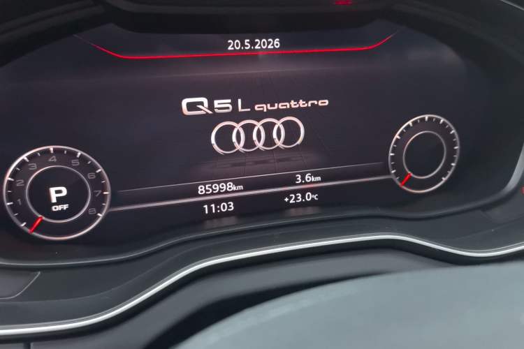 Used Audi Q5L 2020 Updated 40 TFSI Prestige Fashion Edition Odometer Close Up