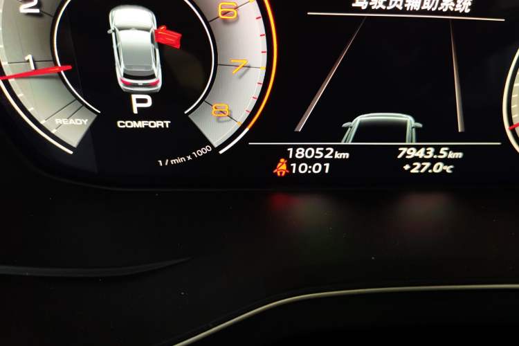 Used Audi Q5L 2021 40 TFSI Luxury Dynamic Edition Odometer Close Up