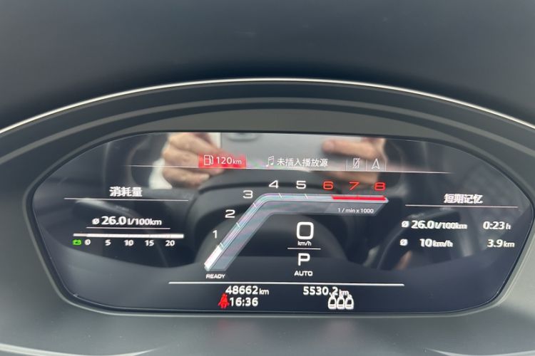Used Audi Q5L 2022 40T Fashionable and Dynamic Model Odometer Close Up