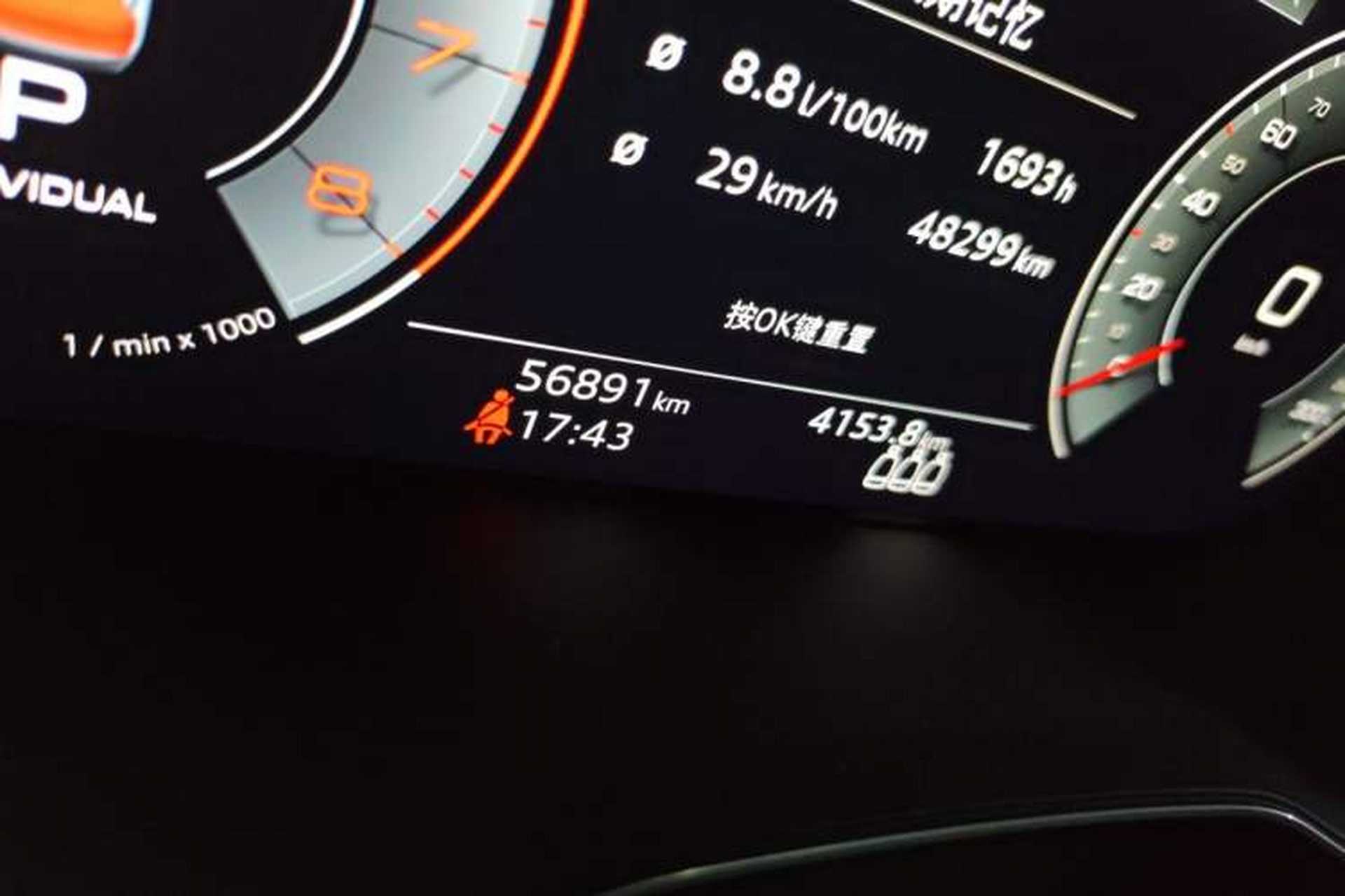 Used Audi Q5L 2022 40T Luxury Dynamic Model Odometer Close Up