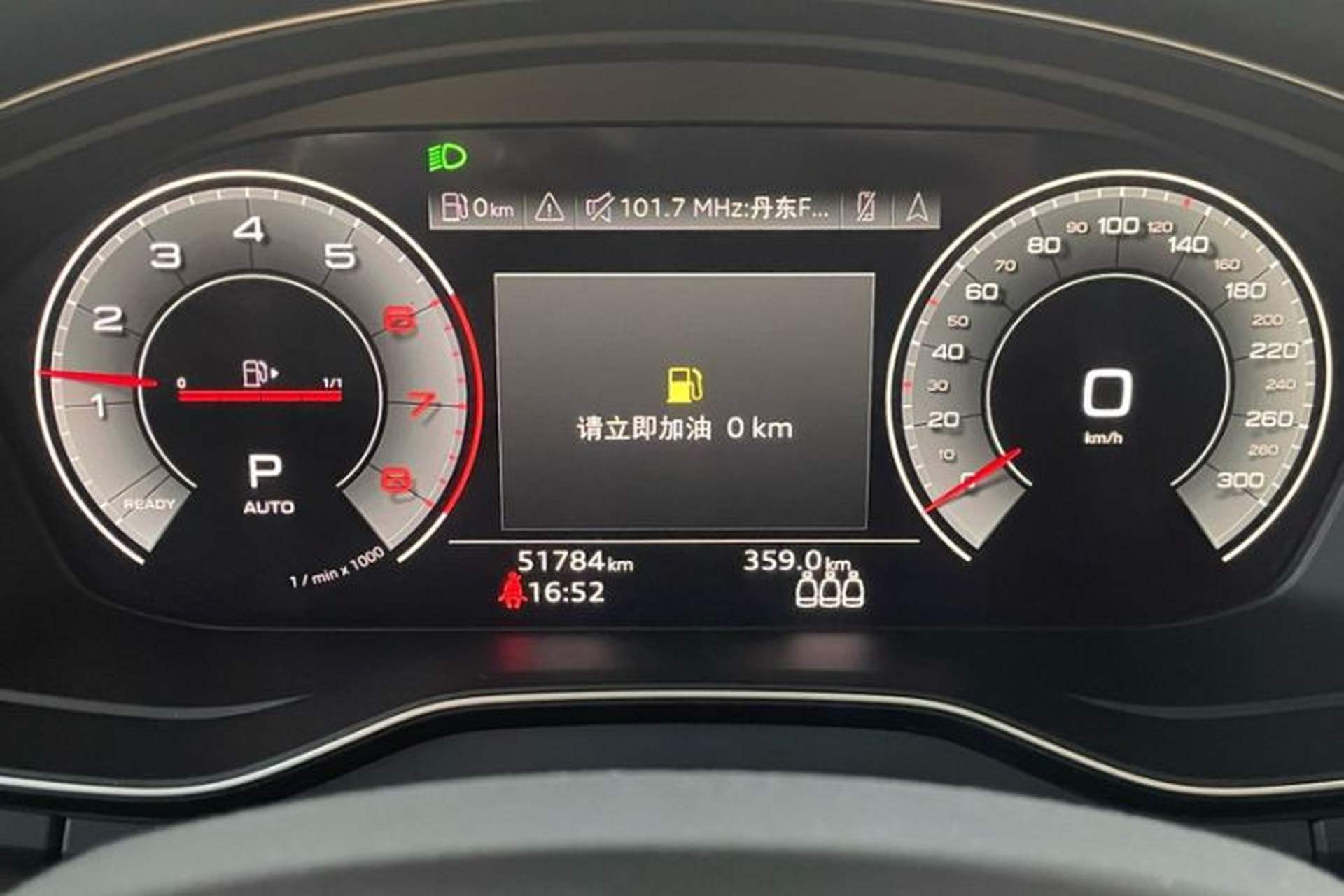 Used Audi Q5L 2022 40T Luxury Dynamic Model Odometer Close Up