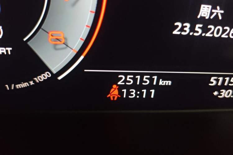 Used Audi Q5L 2023 40T Luxury Dynamic Model Odometer Close Up