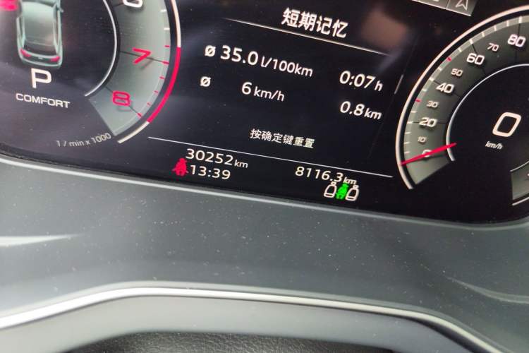 Used Audi Q5L 2024 45 TFSI Luxury Dynamic Model Odometer Close Up