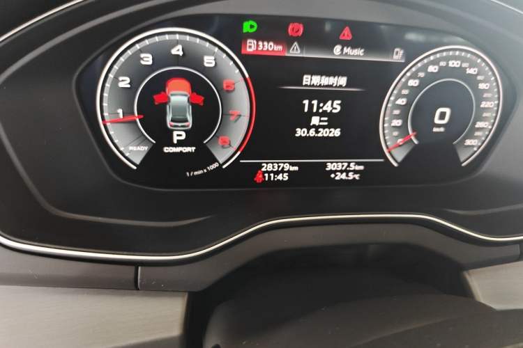 Used Audi Q5L 2025 quattro 45th Anniversary Edition 40 TFSI Sporty and Dynamic Model Odometer Close Up