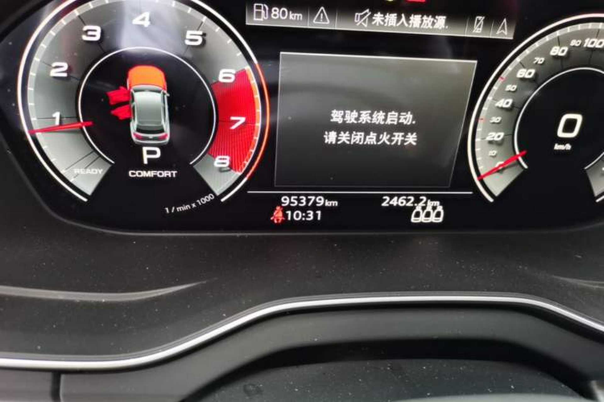 Used Audi Q5L Sportback 2021 40 TFSI Fashion Model Odometer Close Up