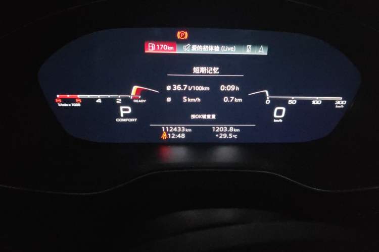 Used Audi Q5L Sportback 2021 40 TFSI Fashion Model Odometer Close Up