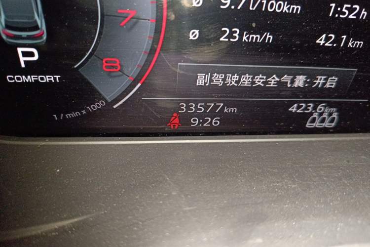 Used Audi Q5L Sportback 2022 40 TFSI Fashion Model Odometer Close Up