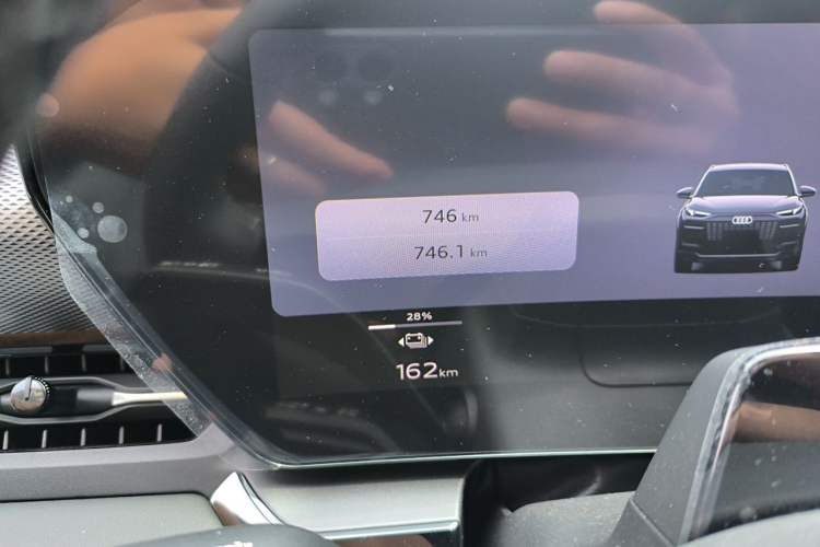 Used Audi Q6L e-tron 2026 Ultra-Long Range Edition Odometer Close Up